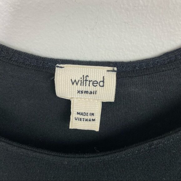 Aritzia Wilfred Black Concorde Peplum Tank Top Size XS Lightweight Minimimalist - Picture 4 of 7